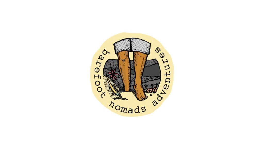 Logo for Barefoot Nomads Adventures for stickers