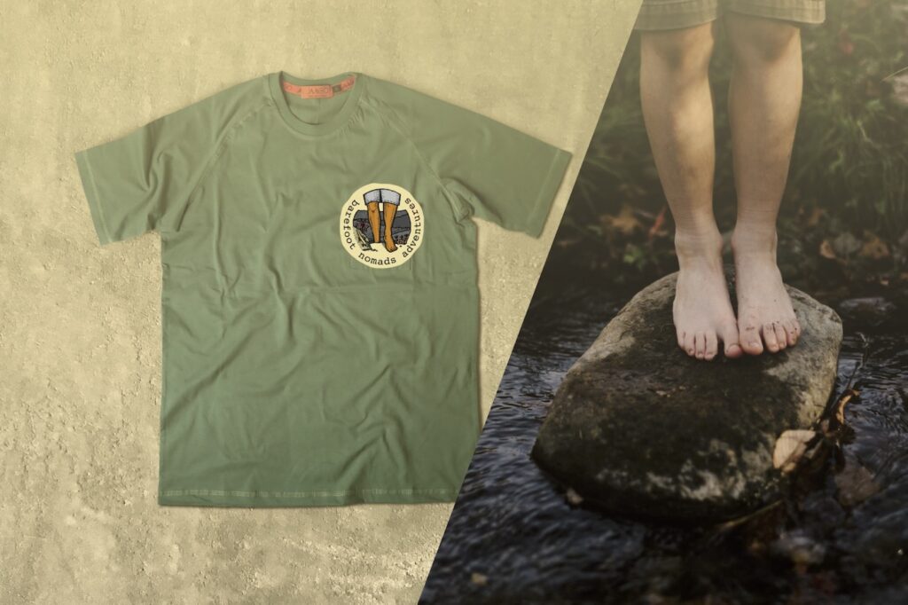 Shirt branded with Barefoot Nomads Adventures