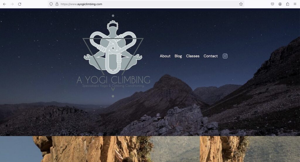 Header for A Yogi Climbing