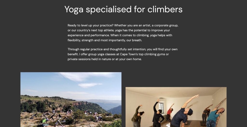 Yoga specialised for climbers block